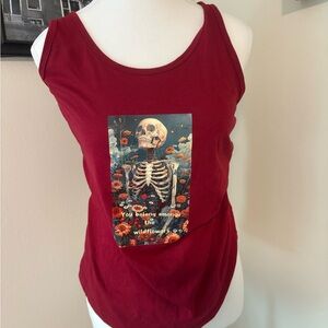 Red Graphic Tank Top